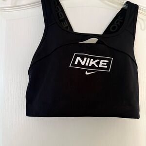 Nike Black Sports Bra with White Logo